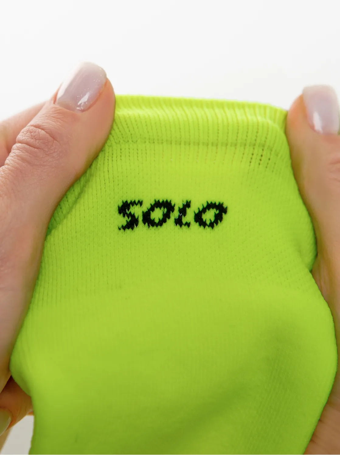Lime neon knitted knee pads SOLO - NK4.8